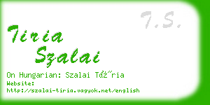 tiria szalai business card